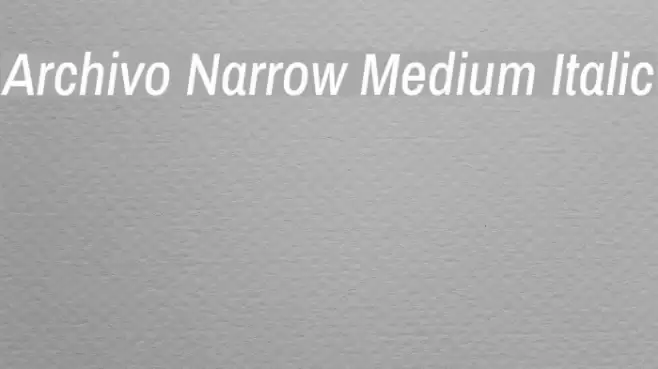 Archivo Narrow Medium Italic Font examples