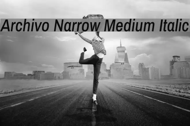 Archivo Narrow Medium Italic Font examples