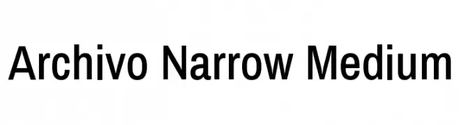 Archivo Narrow Medium  baixar fontes gratis