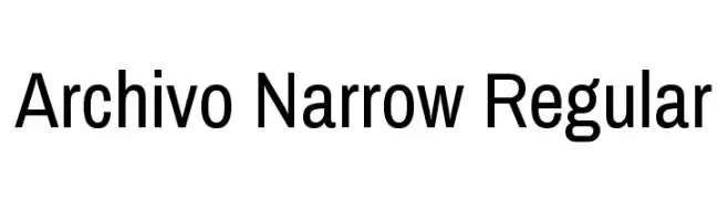 Archivo Narrow Regular  Frei Schriftart Herunterladen