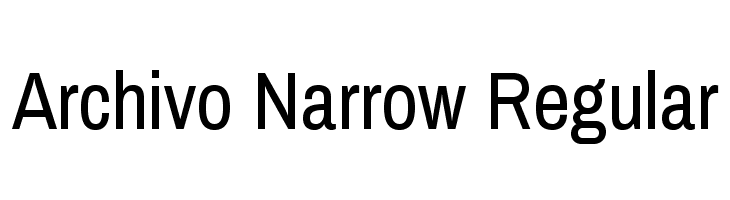 Archivo Narrow Regular Font