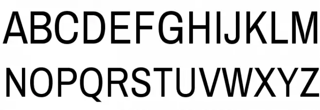 Archivo Narrow Regular Шрифта ВЕРХНИЙ