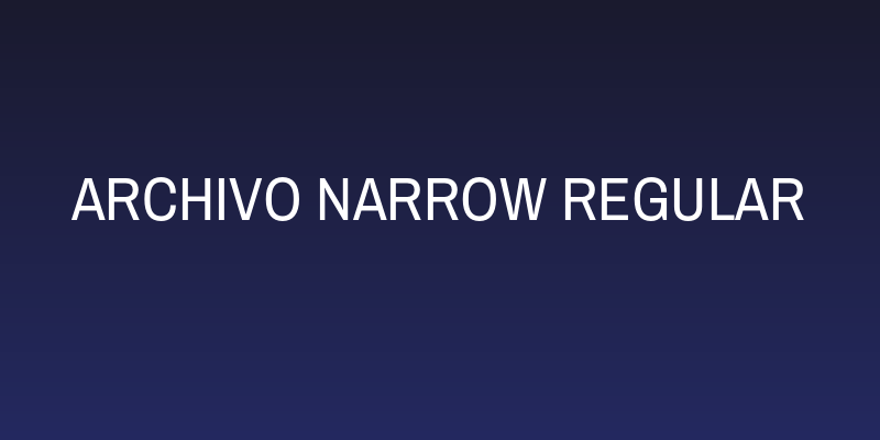 Archivo Narrow Regular Social Header