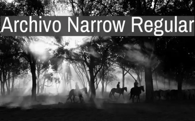Archivo Narrow Regular Font examples