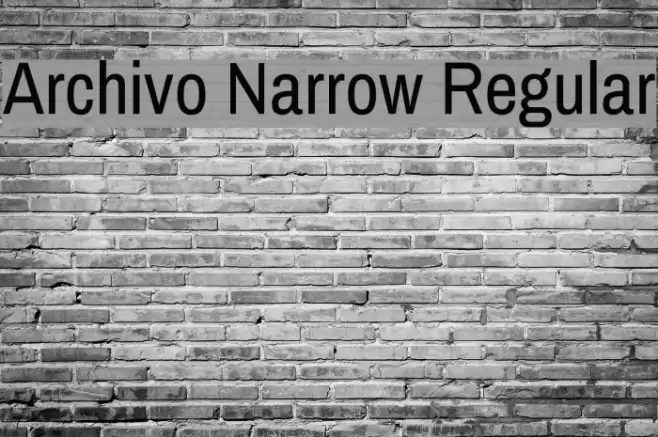 Archivo Narrow Regular Font examples