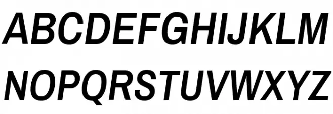Archivo Narrow SemiBold Italic フォント 大文字