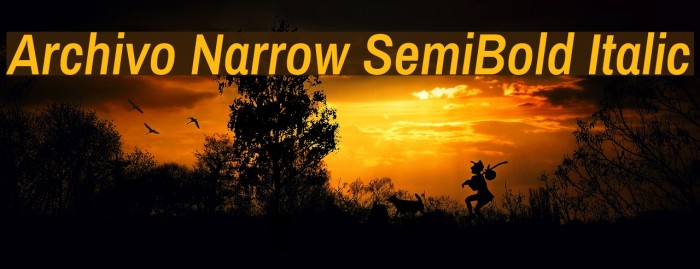Archivo Narrow SemiBold Italic Font examples