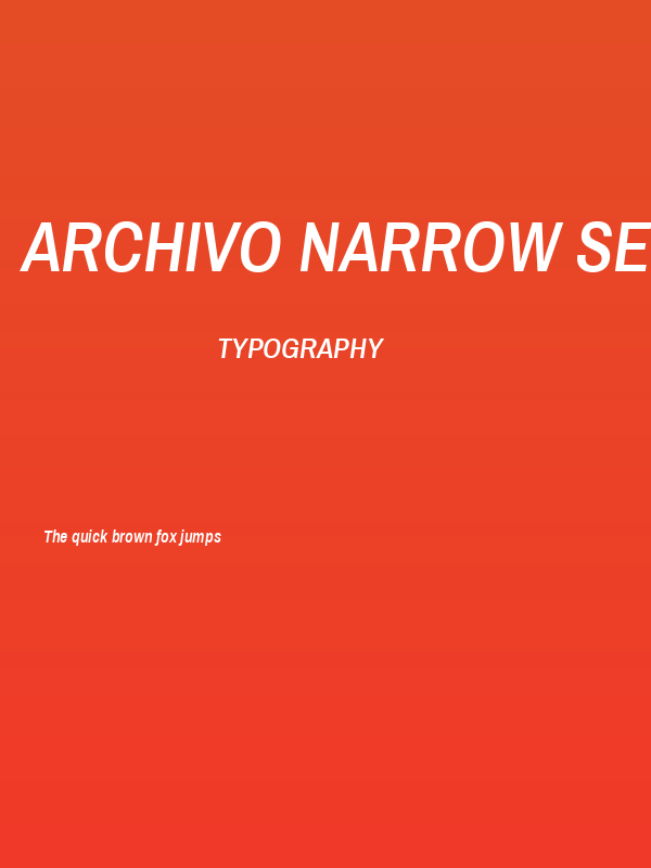 Archivo Narrow SemiBold Italic Poster
