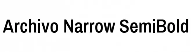 Archivo Narrow SemiBold  免费字体下载