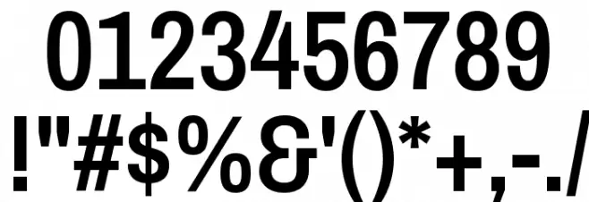 Archivo Narrow SemiBold Font OTHER CHARS