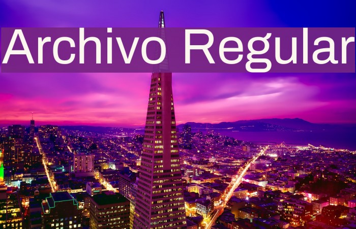 Archivo Regular Font examples