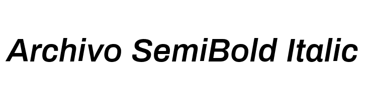 Archivo SemiBold Italic Font