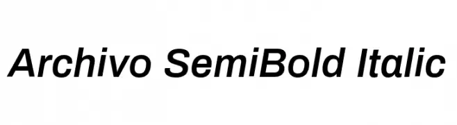 Archivo SemiBold Italic  Frei Schriftart Herunterladen