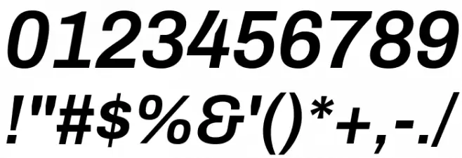 Archivo SemiBold Italic Font OTHER CHARS