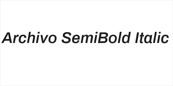 Archivo SemiBold Italic Logo