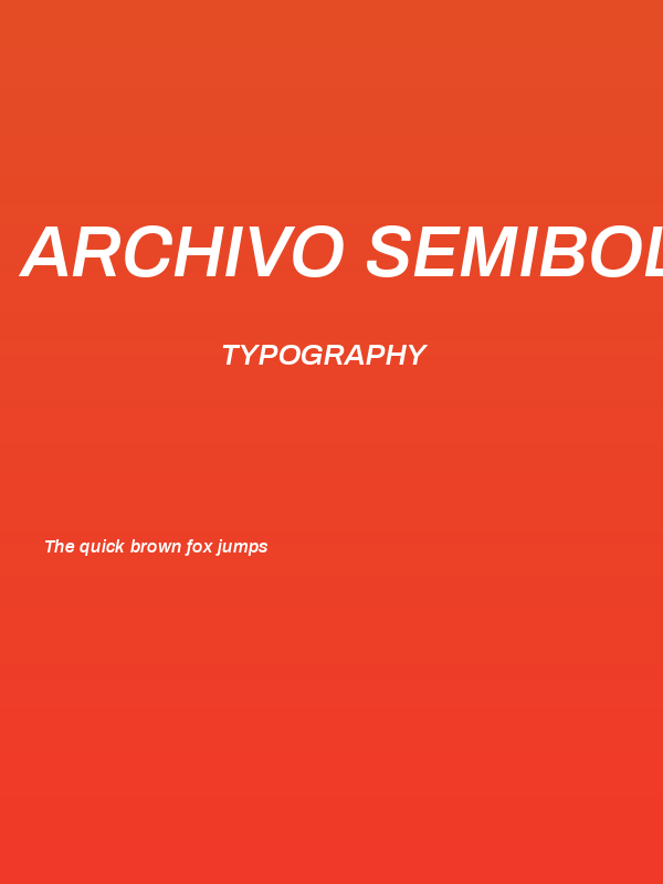 Archivo SemiBold Italic Poster