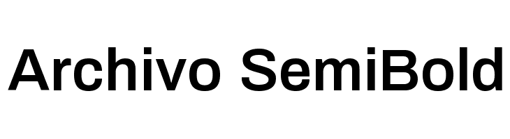 Archivo SemiBold Font
