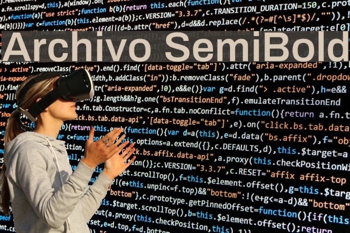 Archivo SemiBold Font examples
