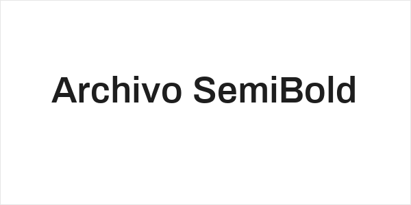 Archivo SemiBold Logo