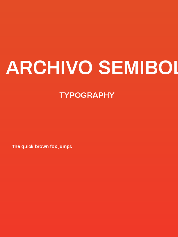 Archivo SemiBold Poster