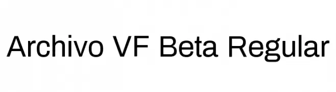 Archivo VF Beta Regular  Frei Schriftart Herunterladen