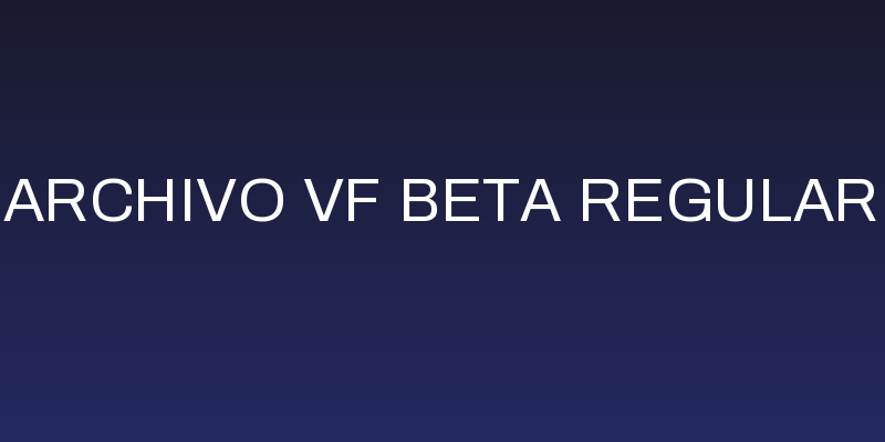 Archivo VF Beta Regular Social Header