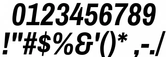 ArchivoNarrow-BoldItalic Font OTHER CHARS