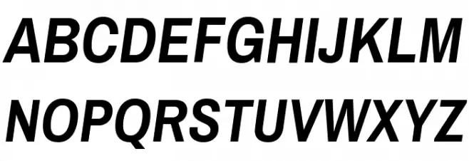 ArchivoNarrow-BoldItalic Schriftart Groß