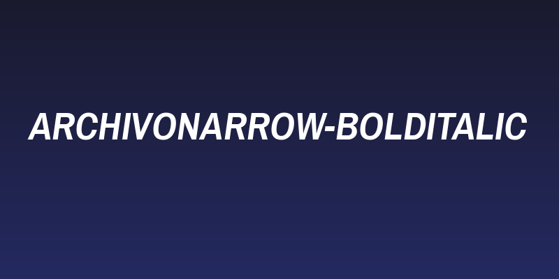 ArchivoNarrow-BoldItalic Social Header