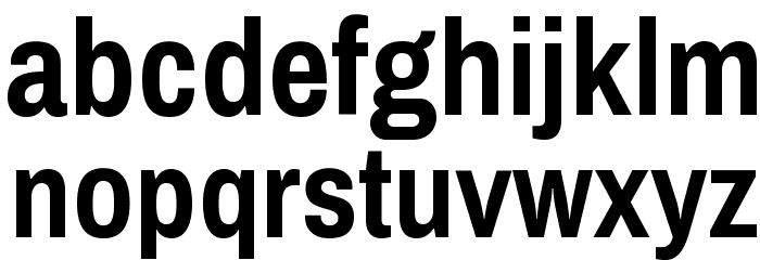 ArchivoNarrow-Bold Font LOWERCASE