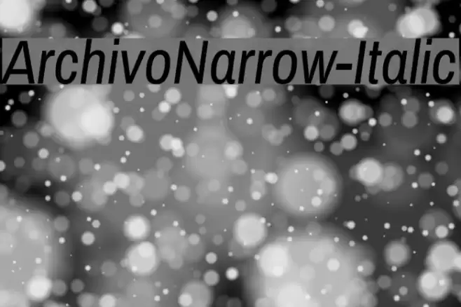 ArchivoNarrow-Italic Font examples