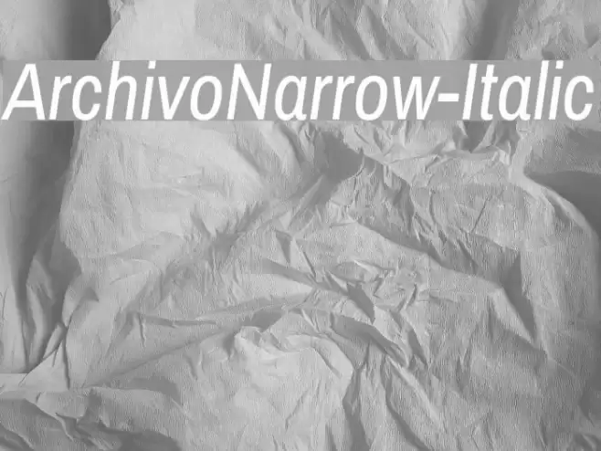ArchivoNarrow-Italic Font examples