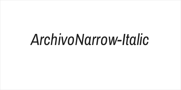 ArchivoNarrow-Italic Logo