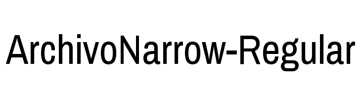 ArchivoNarrow-Regular Font
