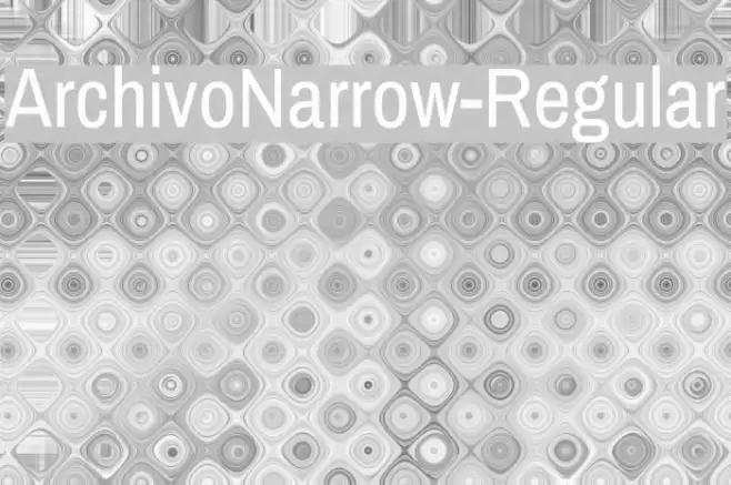 ArchivoNarrow-Regular Font examples