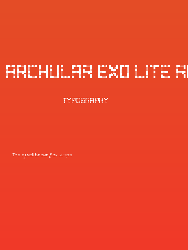 Archular Exo Lite Regular Poster