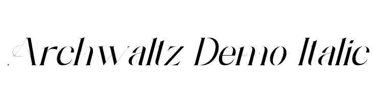 Archwaltz Demo Italic  フリーフォントのダウンロード