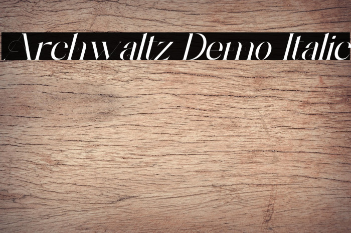 Archwaltz Demo Italic Example 3