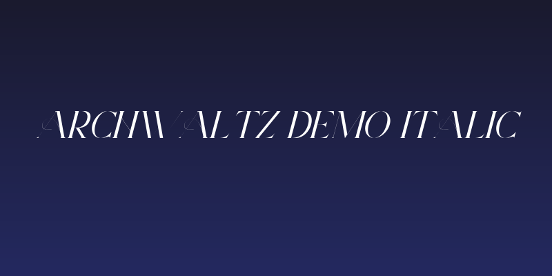 Archwaltz Demo Italic Social Header