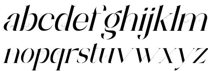 Archwaltz Demo Italic Font LOWERCASE
