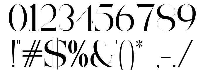 Archwaltz Demo Regular Font OTHER CHARS