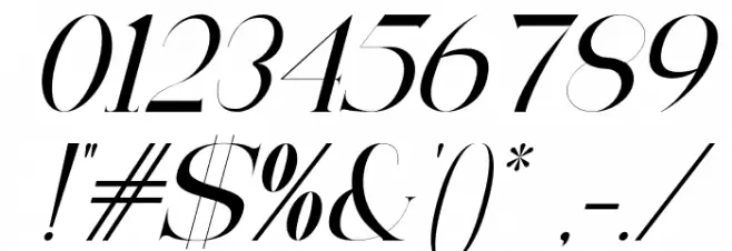 ArchwaltzDemo-Italic Font OTHER CHARS
