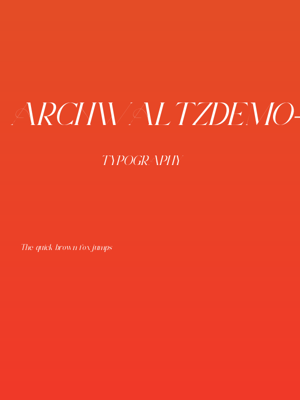 ArchwaltzDemo-Italic Poster