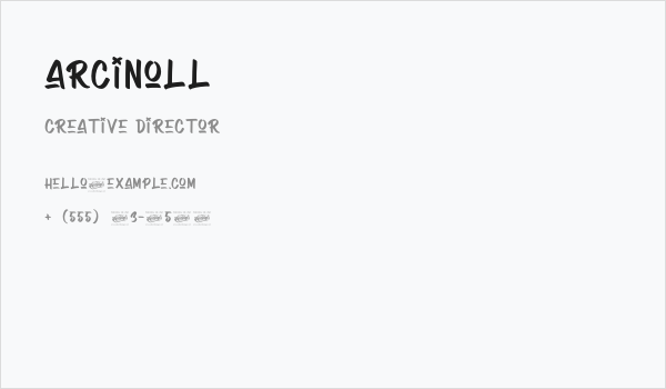 Arcinoll Business Card