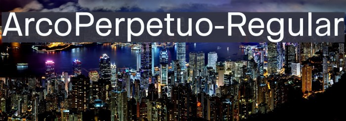 ArcoPerpetuo-Regular Font examples