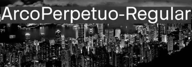 ArcoPerpetuo-Regular Font examples