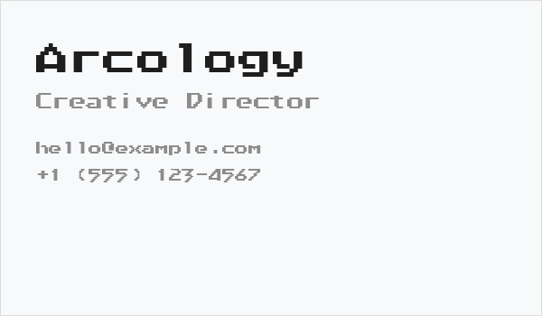 Arcology Business Card