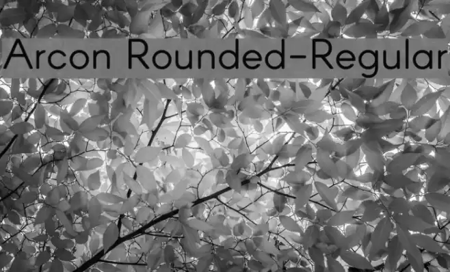 Arcon Rounded-Regular Font examples