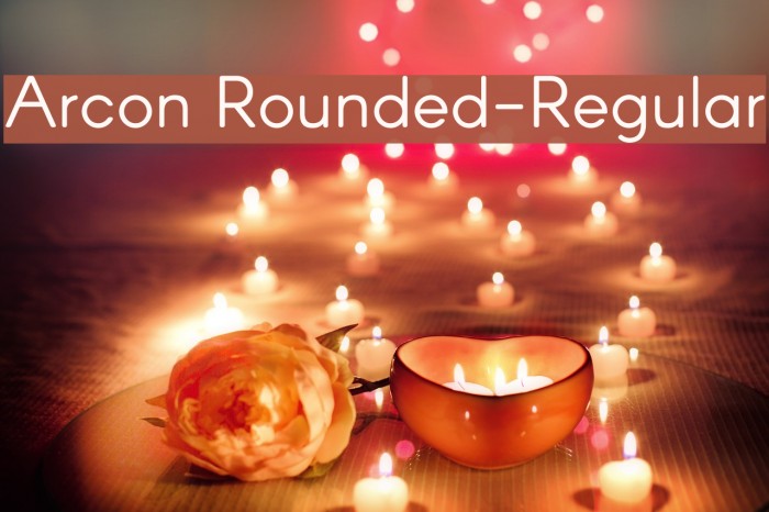 Arcon Rounded-Regular Schriftart examples