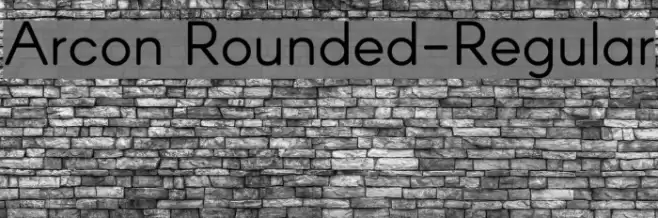 Arcon Rounded-Regular Font examples